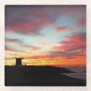 Sunrise at Newport Beach, CA Glasuntersetzer