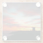 Sunrise at Newport Beach, CA Glasuntersetzer (Rückseite)