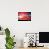 Sunrise at Newport Beach, CA Poster (Heimbüro)