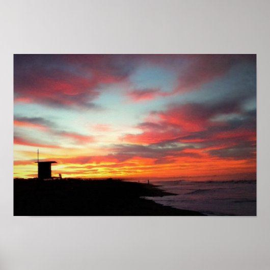 Sunrise at Newport Beach, Kalifornien Poster (Vorne)