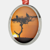 Sunrise at the Masai Mara, Kenia Silbernes Ornament (Links)