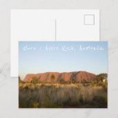 Sunrise at Uluru / Ayers Rock, Australien Postkarte (Vorne/Hinten)
