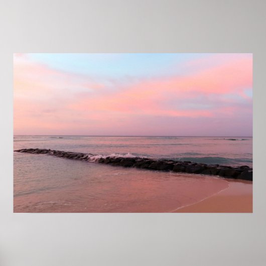 Sunrise at Waikiki Beach Poster (Vorne)