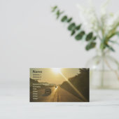 SUNRISE Autobahn Autos fahren Visitenkarte (Stehend Vorderseite)