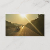 SUNRISE Autobahn Autos fahren Visitenkarte (Rückseite)