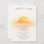 Sunrise Baby Shower Modern Einladung (Vorderseite)