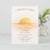 Sunrise Baby Shower Modern Einladung (Stehend Vorderseite)