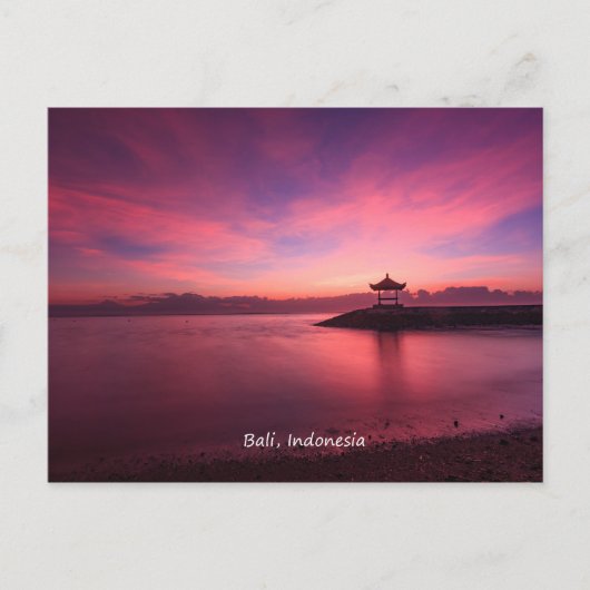 Sunrise, Bali, Indonesien Postkarte (Vorderseite)