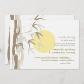 Sunrise Bamboo Zen Tropical Nature Chinesische Hoc Einladung (Vorne/Hinten)