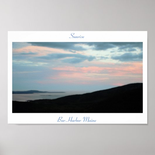 Sunrise Bar Harbor Maine Poster (Vorne)