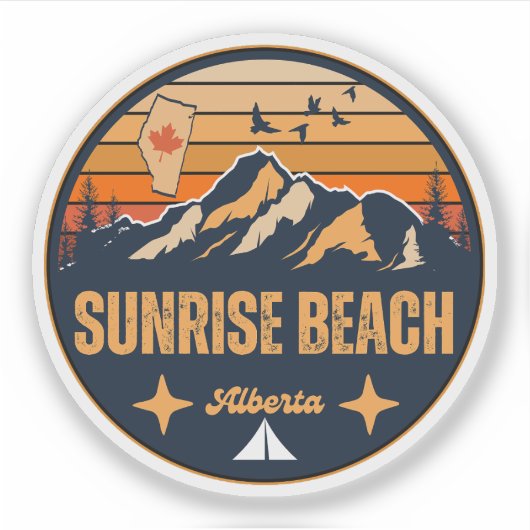 Sunrise Beach, Alberta Aufkleber (Vorderseite)