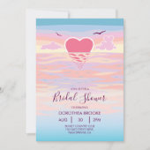 Sunrise Beach Bridal Dusche Einladung (Vorderseite)