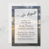 Sunrise Beach Foto Wir haben Script Celebration Einladung (Vorderseite)