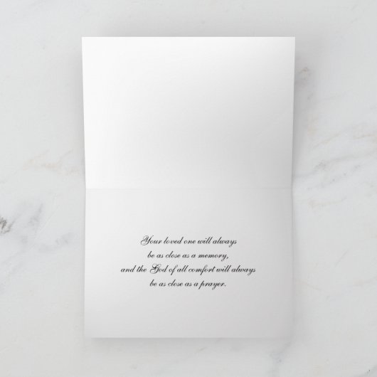 Sunrise Beileid Karte (Innenseite)