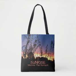 Sunrise Between Wildflower Silhouettes Reusand Tasche