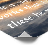 sunrise bible verse Ermutigung John 14:12 Poster (Ecke)