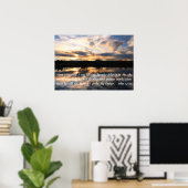 sunrise bible verse Ermutigung John 14:12 Poster (Heimbüro)
