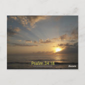 Sunrise Bible Verse Memory Card Psalm 34:18 Postkarte (Rückseite)