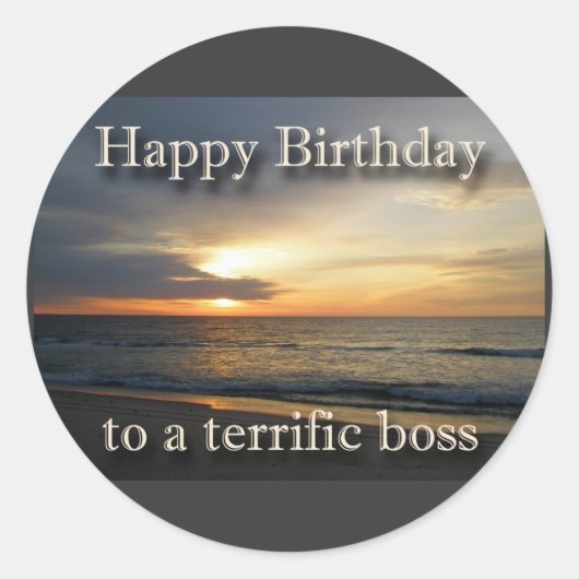 Sunrise Birthday Boss Sticker (Vorderseite)