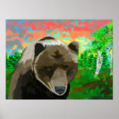 sunrise black bear poster (Vorne)
