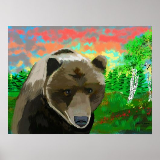 sunrise black bear poster (Vorne)