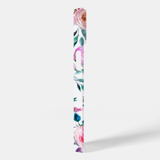 Sunrise Boho Floral Lila und weiß Monogramm Case-Mate iPhone Hülle (Rückseite / Rechts)