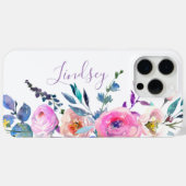 Sunrise Boho Floral Monogramm Case-Mate iPhone Hülle (Rückseite (Horizontal))