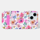 Sunrise Boho Floral Monogramm Case-Mate iPhone Hülle (Rückseite (Horizontal))