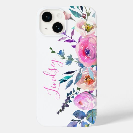 Sunrise Boho Floral Monogramm Case-Mate iPhone Hülle (Rückseite)