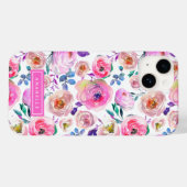 Sunrise Boho Floral Monogramm Case-Mate iPhone Hülle (Rückseite (Horizontal))
