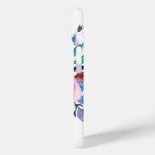 Sunrise Boho Floral Navy Monogramm Case-Mate iPhone Hülle (Rückseite / Links)