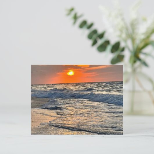 Sunrise & Choppy Waves Postkarte (Stehend Vorderseite)