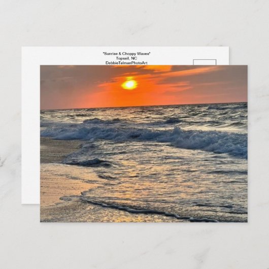 Sunrise & Choppy Waves Postkarte (Vorne/Hinten)