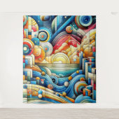 Sunrise City Wandteppich (Vorderseite)