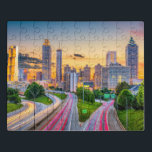 Sunrise Cityscape Gebäude Atlanta Georgia Reisen Puzzle<br><div class="desc">Dieses landschaftliche Puzzle zeigt einen Sonnenuntergang über Atlanta mit den Wolkenkratzern und dem Südseeverkehr im Vordergrund #travel #adventure #atlanta #georgia #Gebäude #architecture #sunrise #sunrise #city #skyline #skyscrapers #colorful #landslandschaft #jigsaw #jigsaw #jigsawpuzzle #gifts #gifts #gift #gift #gift #gift #gift #gift #gift #gift Plüschspiele #games</div>