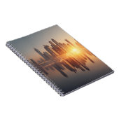 Sunrise Cityscape Mirror Reflection Notebook Notizblock (Rechte Seite)