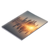 Sunrise Cityscape Mirror Reflection Notebook Notizblock (Linke Seite)