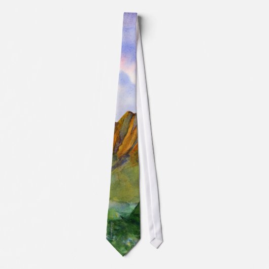 Sunrise Cliffs Kauai Hawaii Watercolor Neck Tie Krawatte (Vorderseite)