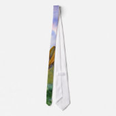 Sunrise Cliffs Kauai Hawaii Watercolor Neck Tie Krawatte (Rückseite)