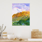 Sunrise Cliffs Kauai Print and Poster (Küche)