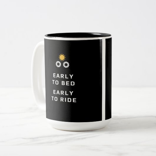 Sunrise Coffee Tasse für den Cyclist (Vorderseite Links)