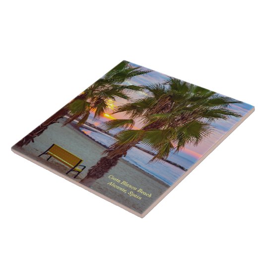 Sunrise, Costa Blanca Beach, Spanien Fliese (Seite)
