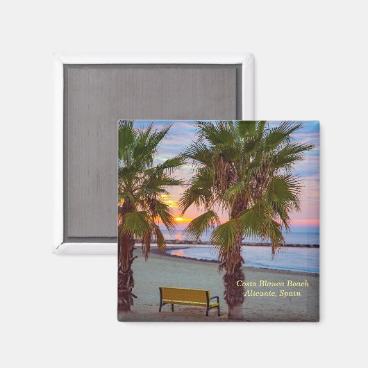 Sunrise, Costa Blanca Beach, Spanien Magnet (Vorderseite/Rückseite)