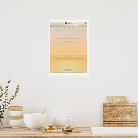 Sunrise Daily Planner Poster (Küche)