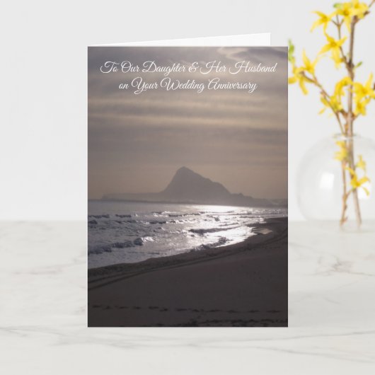 Sunrise Daughter Husband Personalisierter Jahresta Karte (Gelbe Blume)