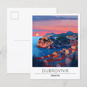Sunrise Dubrovnik Kroatien Postkarte