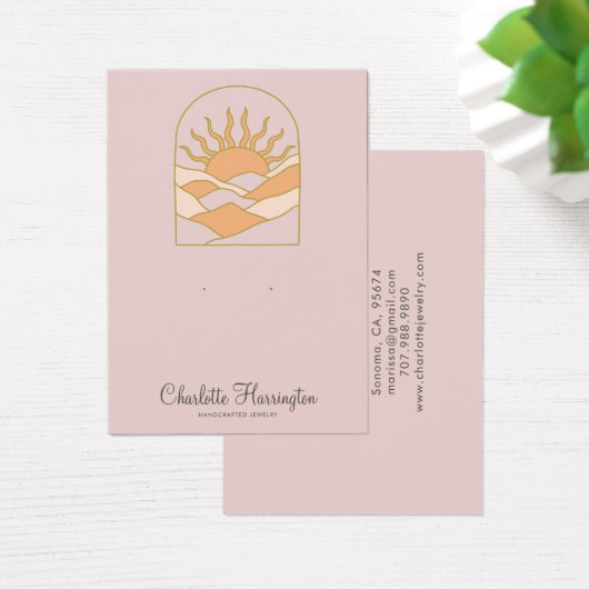 Sunrise Dusty Pink Earring Jewelry (Schreibtisch)