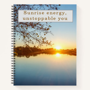 Sunrise Energy Unaufhaltsam Du Seeblick  Notizblock