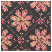 Sunrise Exotic Lotus Blume Schwarz Stoff (Nahaufnahme)