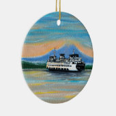 Sunrise Ferry Painting Keramik Ornament (Rechts)